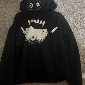 Black Graphic Hoodie with Unique Design